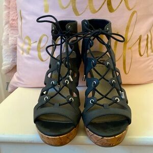 G by Guess Lace Up Wedges